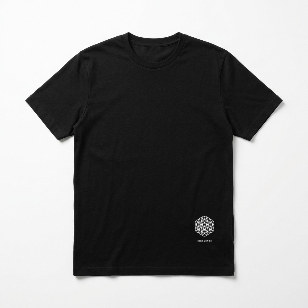 CircleTee Flower of Life - Fronte con simbolo in piccolo
