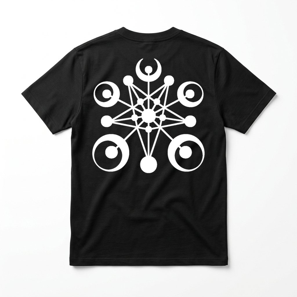 CircleTee Metatron's Cube - Retro con stampa grande centrata